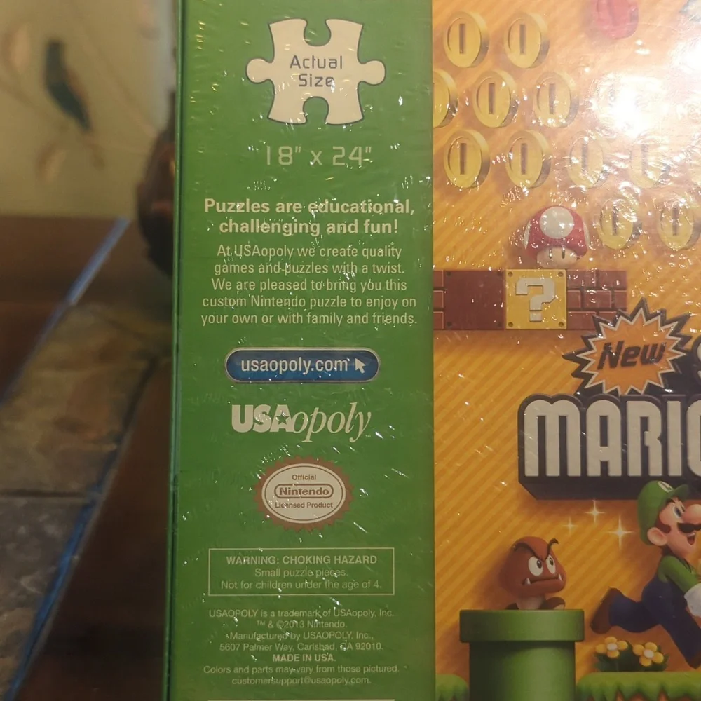 Super Mario Bros. 2 550 Piece Collector's Puzzle NWT - Picture 3 of 3